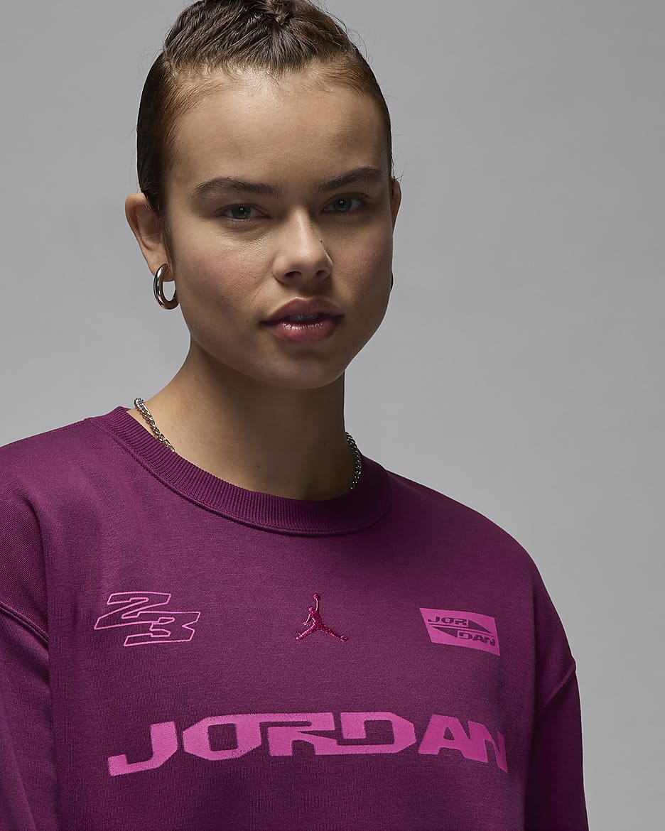Sweat a col ras du cou Jordan Brooklyn Fleece pour femme